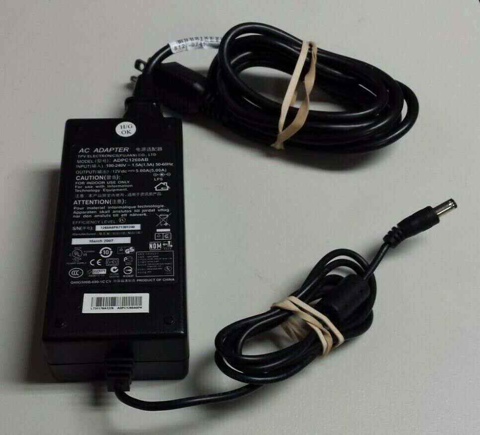 NEW 12V 5A AC Adapter Viewsonic ADPC1260AB LCD Monitor Charger Power Supply